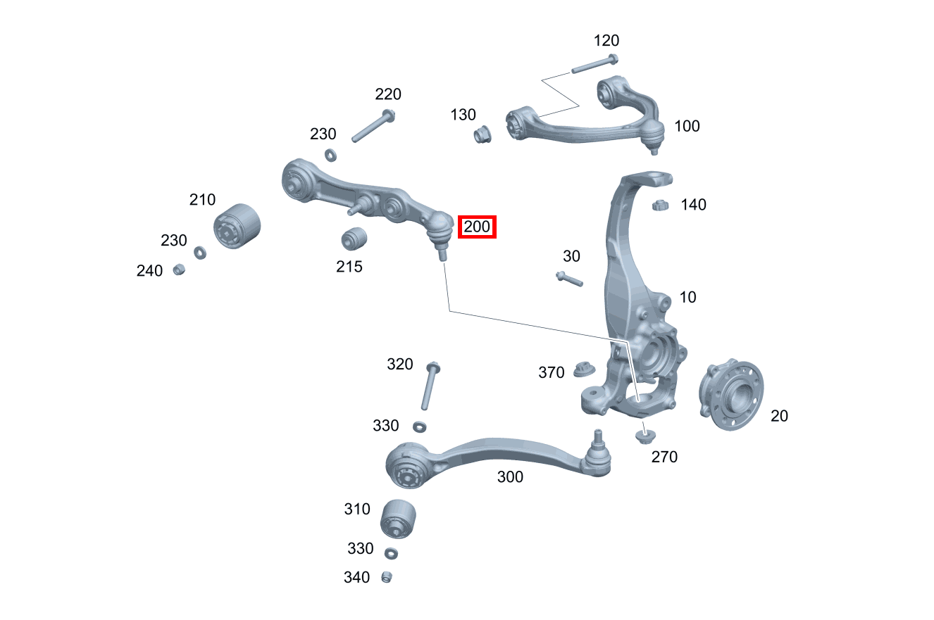 Federlenker Links E 200 Cabriolet 238