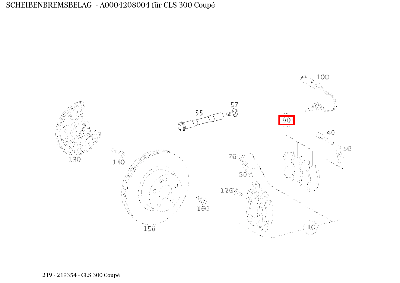 Scheibenbremsbelag CLS 300 Coupé 219 Scheibenbremsbelag CLS 300 Coupé 219