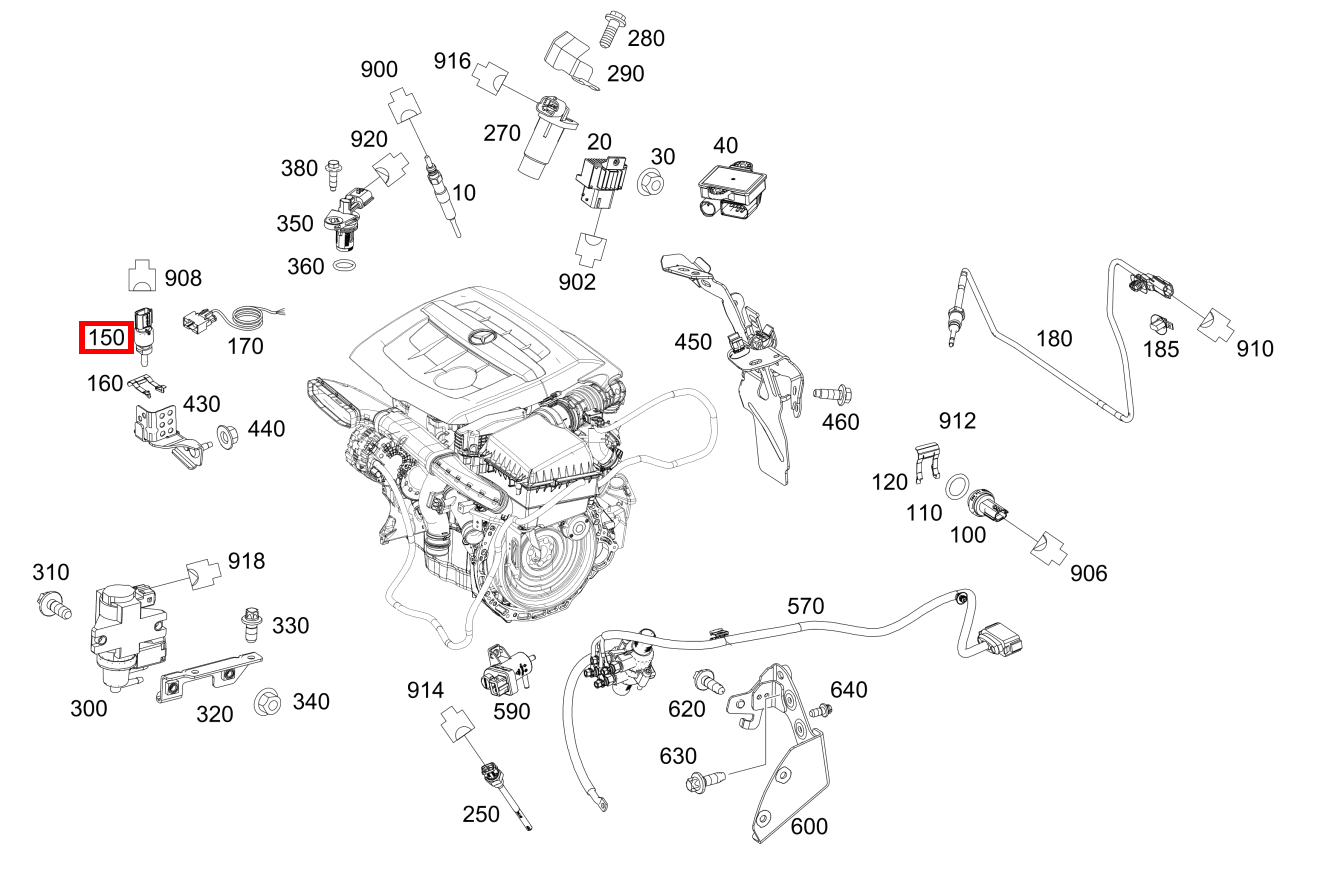 Drucksensor Abgasdruck 111 CDI 415 Drucksensor Abgasdruck 111 CDI 415