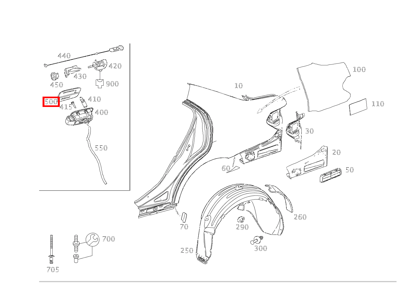 Tankklappe E 200 CDI Limousine 213