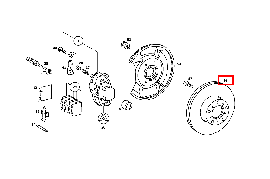 Bremsscheibe 280 SLC 107