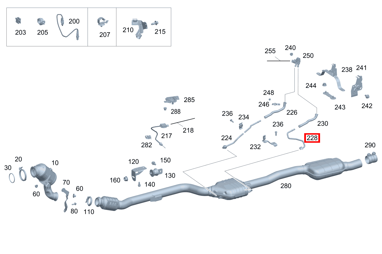 Druckleitung An Partikelfilter hinten E 200 4MATIC T-Modell 213 Druckleitung An Partikelfilter hinten E 200 4MATIC T-Modell 213