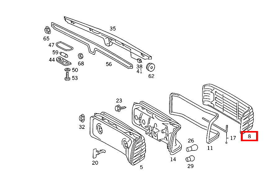 Lichtscheibe LINKS 420 SEC COUPE mit Automatic 126 Lichtscheibe LINKS 420 SEC COUPE mit Automatic 126