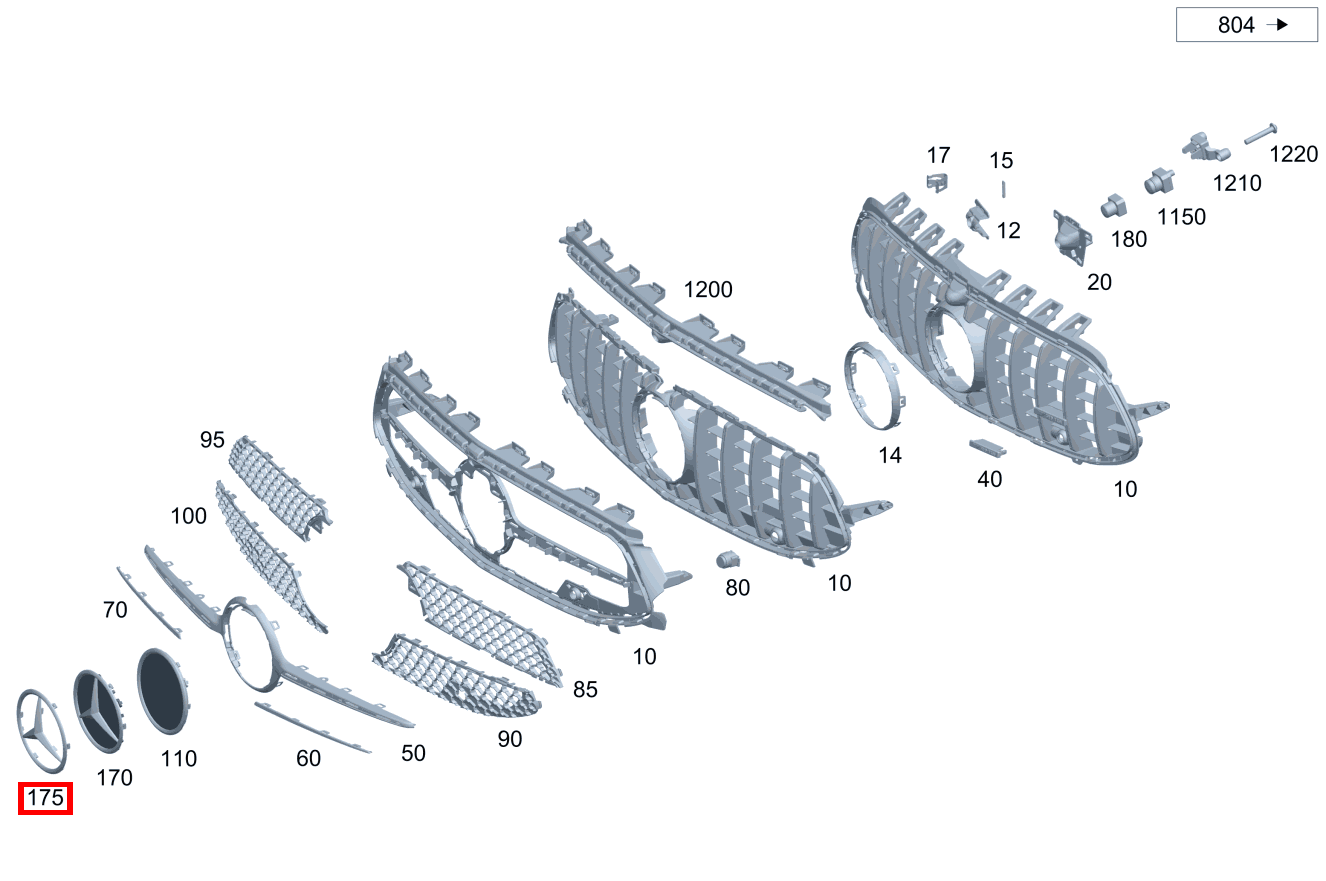 Mercedes-Stern für CLA 118, A 177-Klasse kaufen