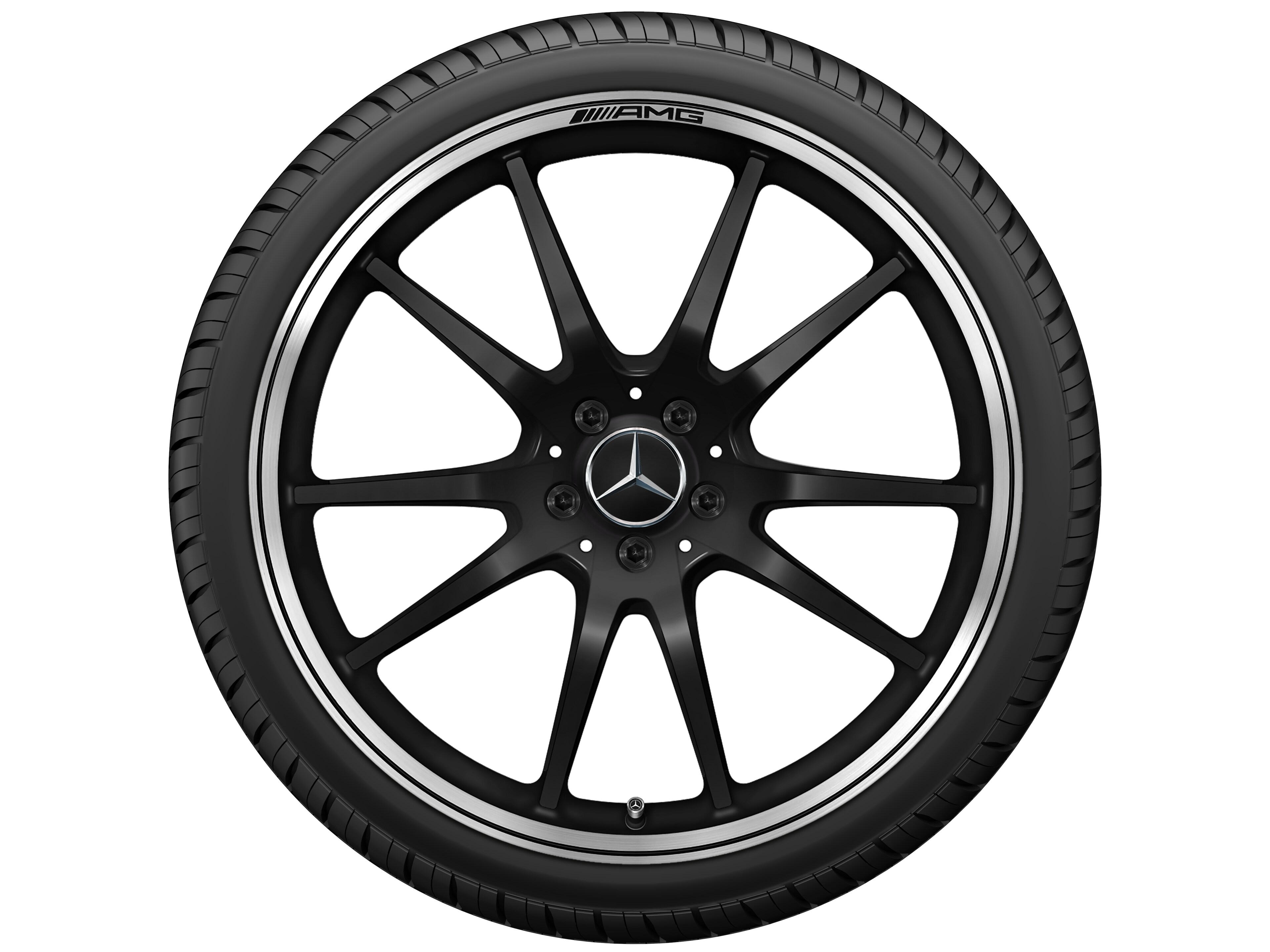 AMG Schmiederad 10-Speichen-Design, 21 Zoll, 10 J x 21 ET 30, schwarz matt