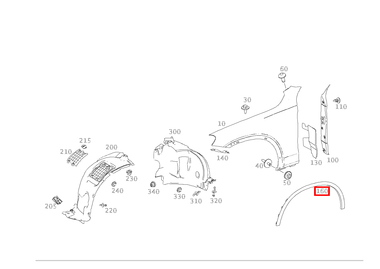 Abdeckung Stossfänger An Kotflügel links Mercedes-AMG GLC 63 S 4MATIC+ Coupé 253 Abdeckung Stossfänger An Kotflügel links Mercedes-AMG GLC 63 S 4MATIC+ Coupé 253