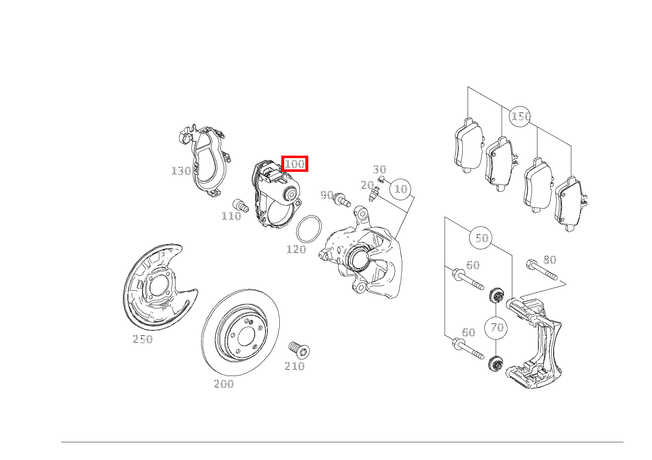 Aktuator Feststellbremse rechts B220 4M 246 Aktuator Feststellbremse rechts B220 4M 246