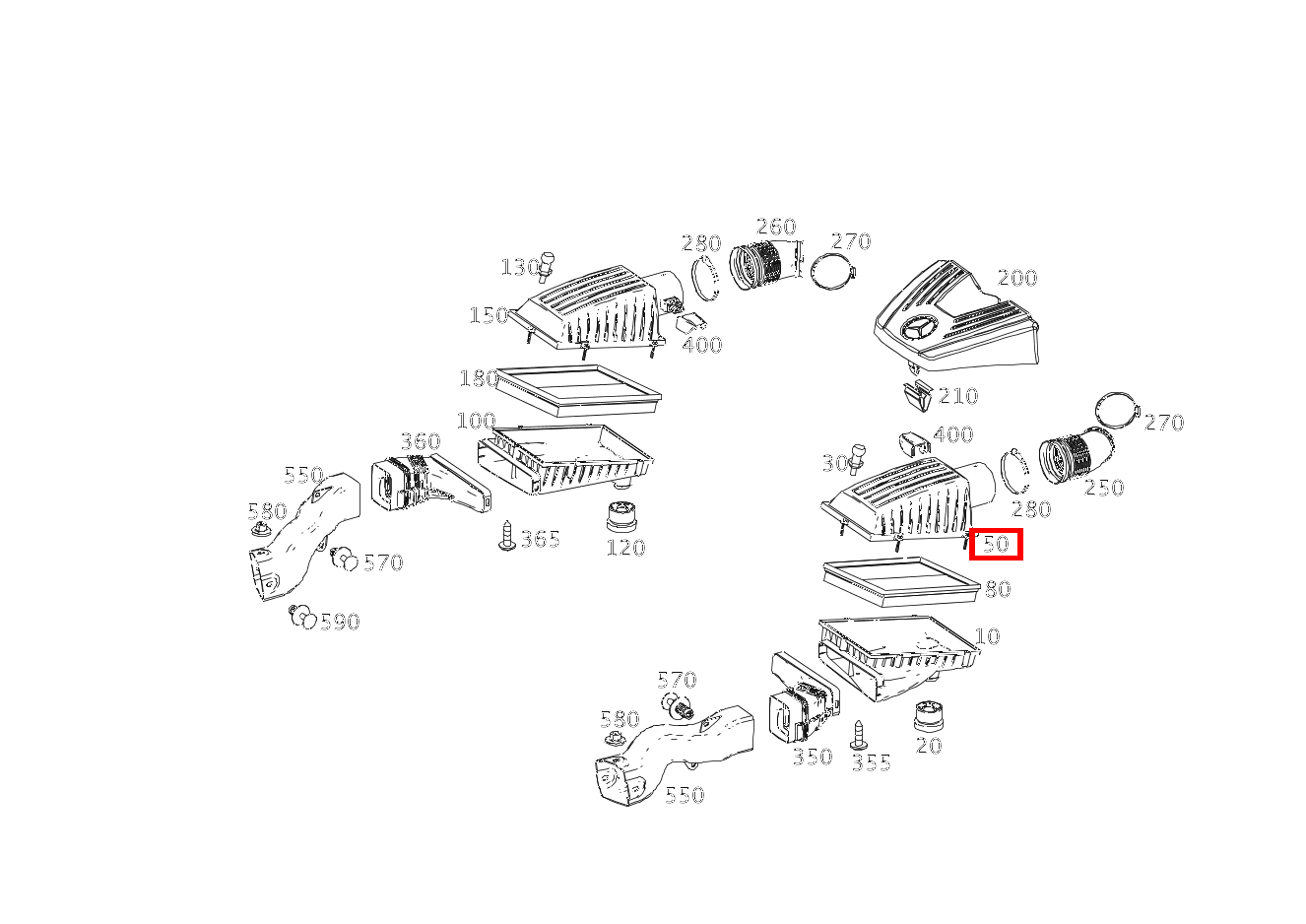 FILTERDECKEL LINKS, MIT HEISSFILM-LUFTMASSENMESSER SLS AMG GT Roadster Final Edition 197 FILTERDECKEL LINKS, MIT HEISSFILM-LUFTMASSENMESSER SLS AMG GT Roadster Final Edition 197