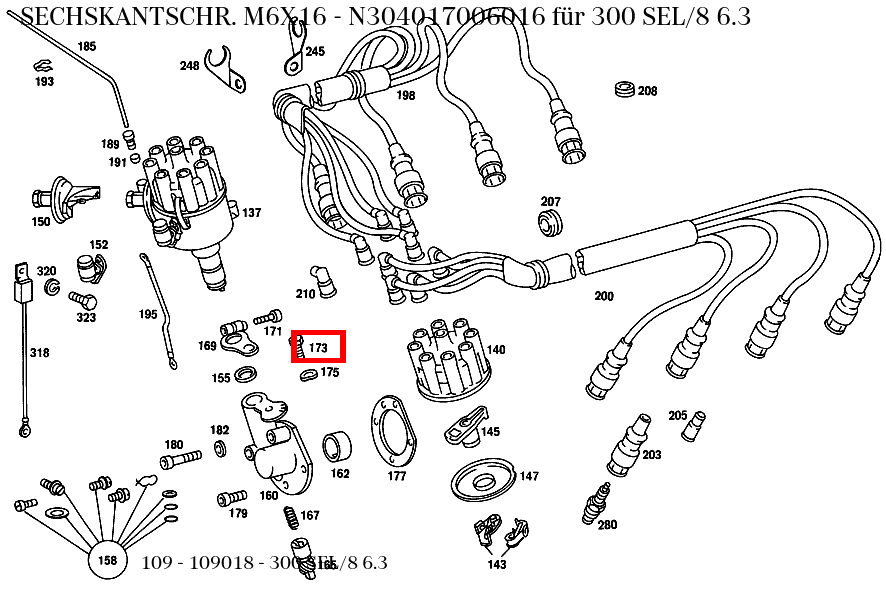 Sechskantschraube M6X16 300 SEL/8 6.3 109