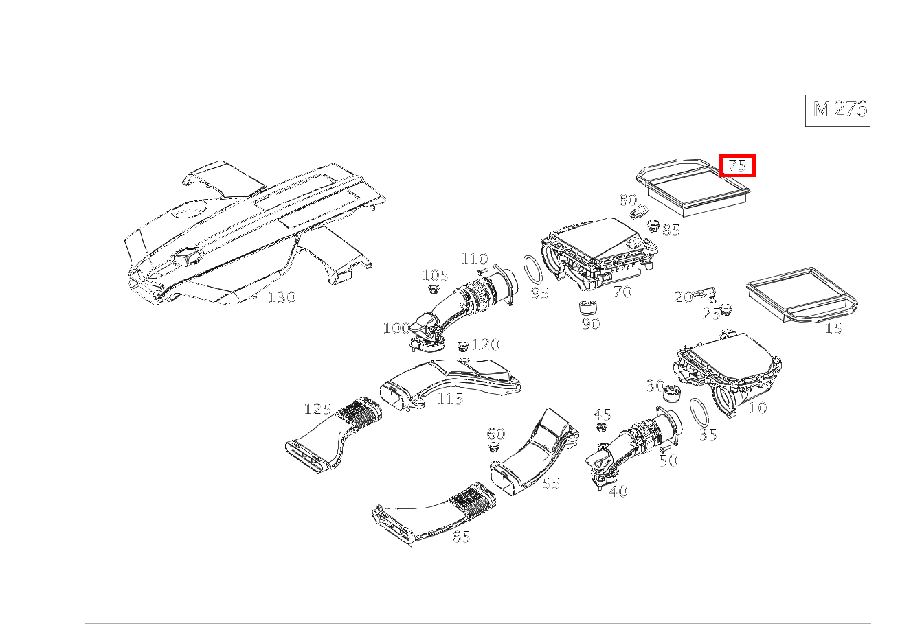 Luftfiltereinsatz RECHTS S 450 4MATIC Coupé 217 Luftfiltereinsatz RECHTS S 450 4MATIC Coupé 217