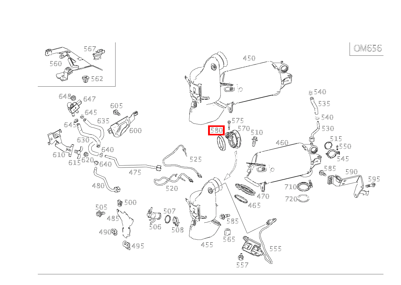 DICHTRING ABGASANLAGE Katalysator an Turbolader S 400 d 4MATIC Limousine lang BCA 222