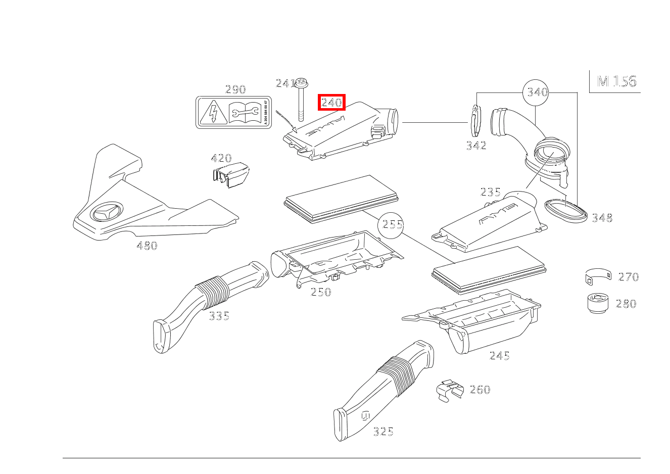 FILTERDECKEL LUFTFILTERGEHAEUSE RECHTS S63L AMG 221
