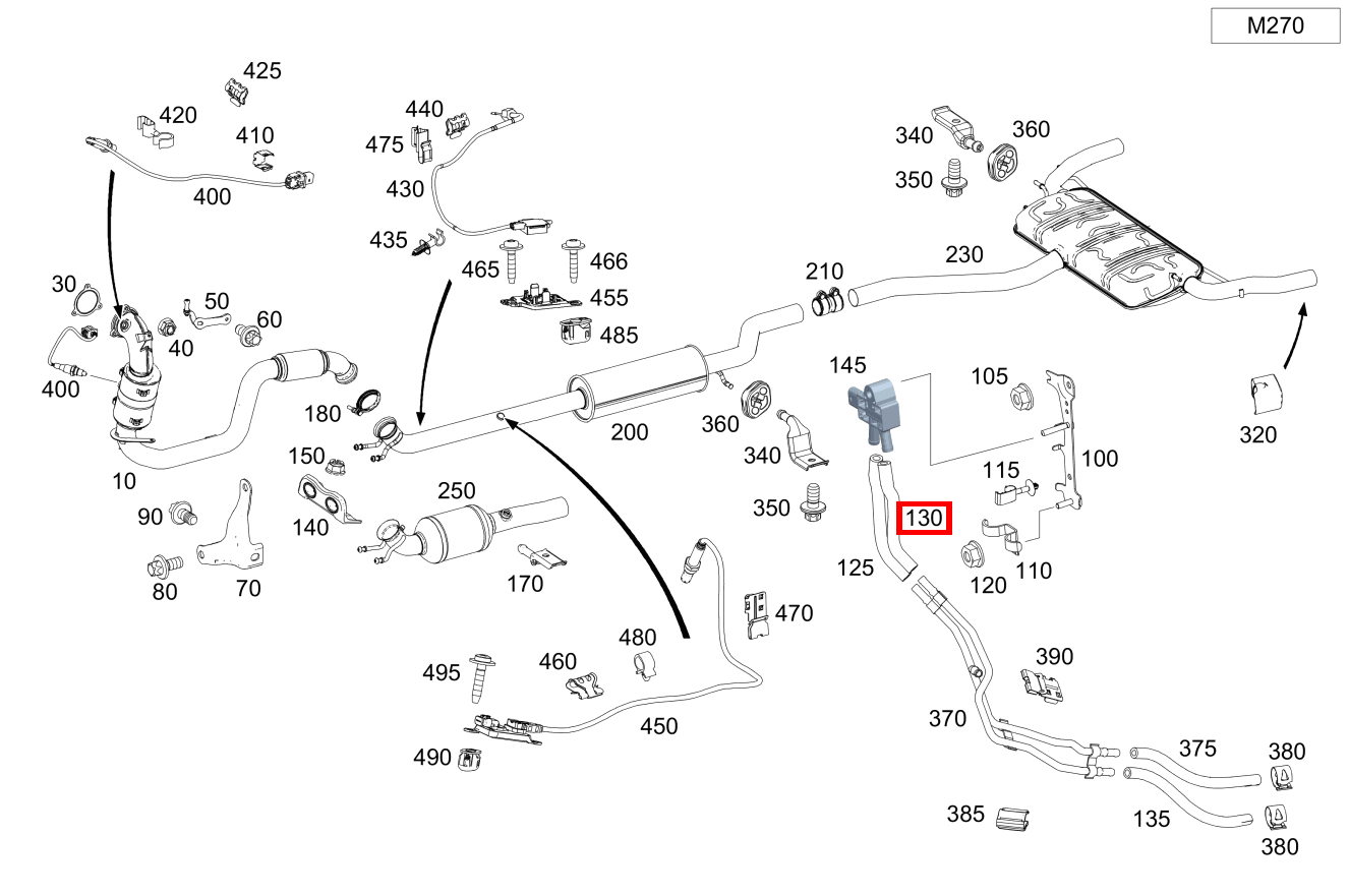 Abgasschlauch Drucksensor CLA 220 4MATIC Shooting Brake SCORE! 117