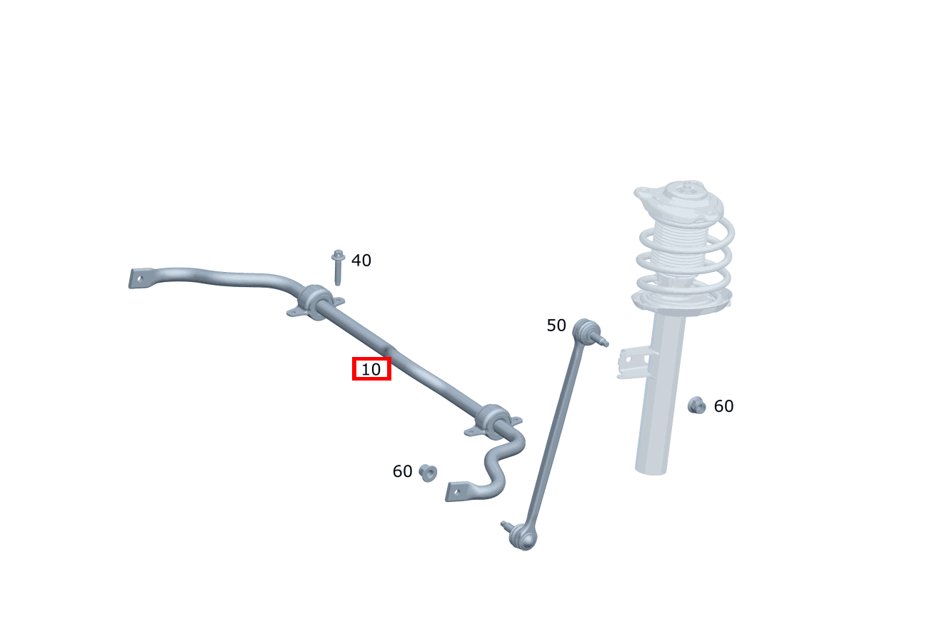 Rohrdrehstab Mit Lager, vorn B 220 4MATIC 463 Rohrdrehstab Mit Lager, vorn B 220 4MATIC 463