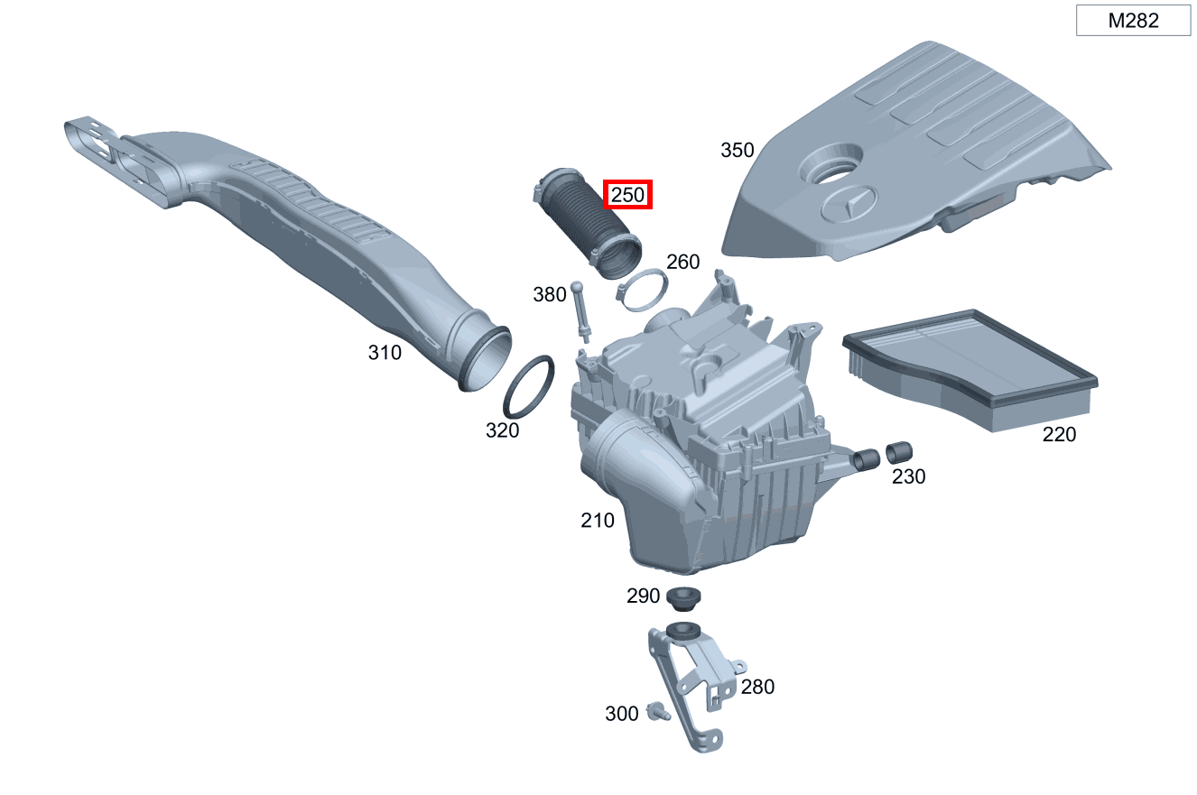 ANSAUGSCHLAUCH Luftfilter zum Motor GLA 250 e 247 ANSAUGSCHLAUCH Luftfilter zum Motor GLA 250 e 247
