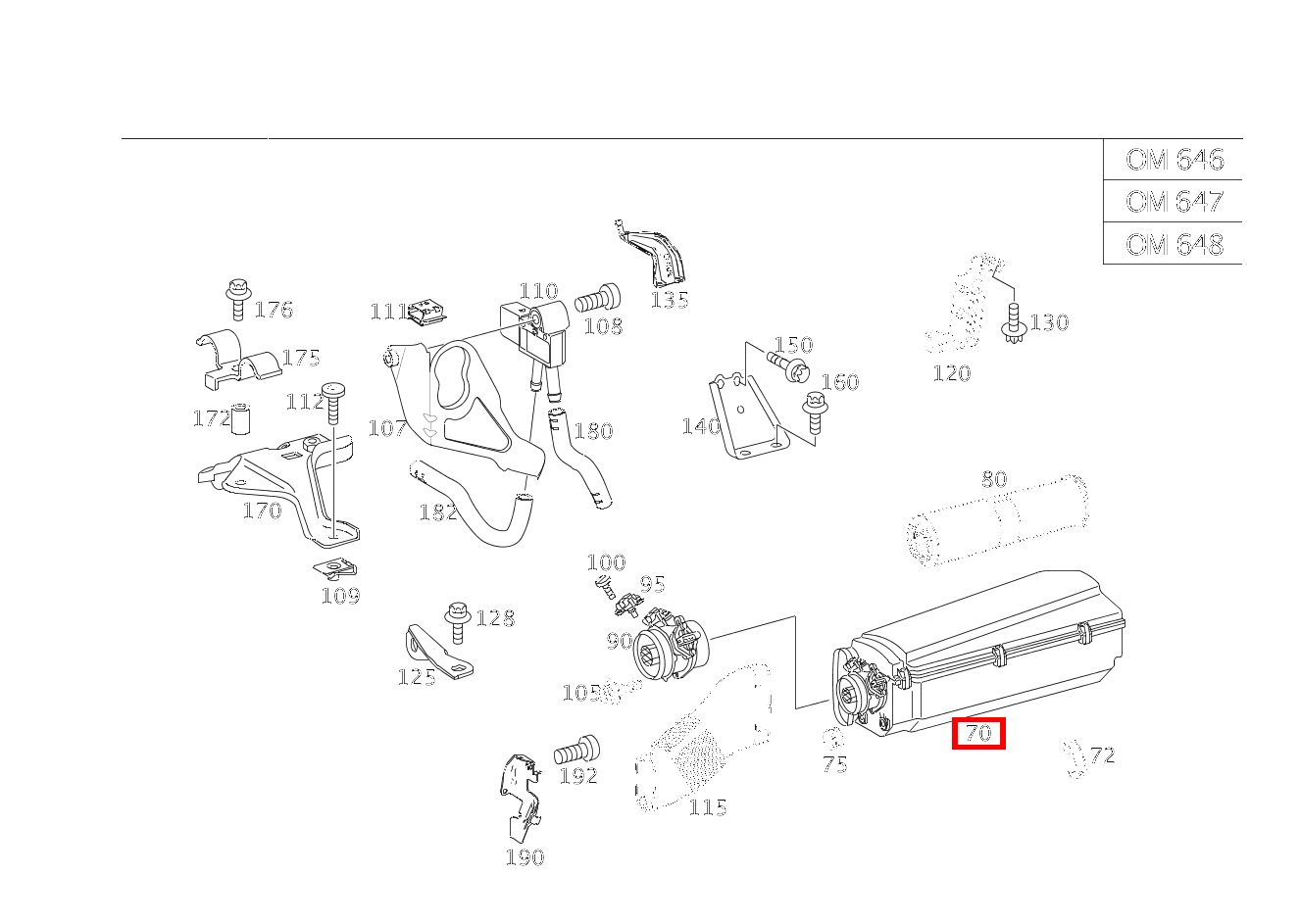 Luftfilter E 220 FG CDI Fahrgestell lang 211 Luftfilter E 220 FG CDI Fahrgestell lang 211