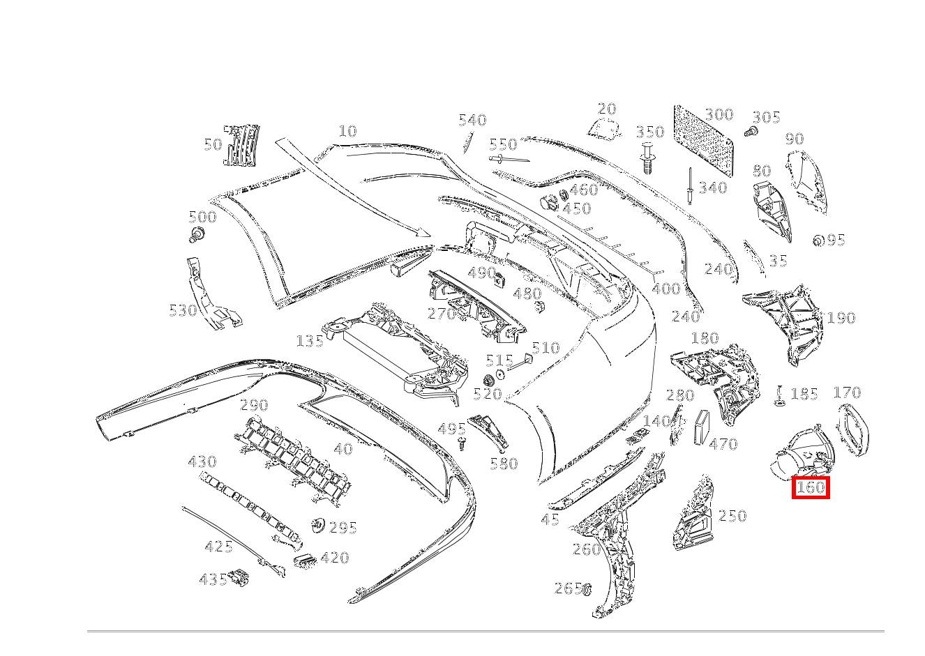 Endrohrblende Links E 300 Cabriolet 238