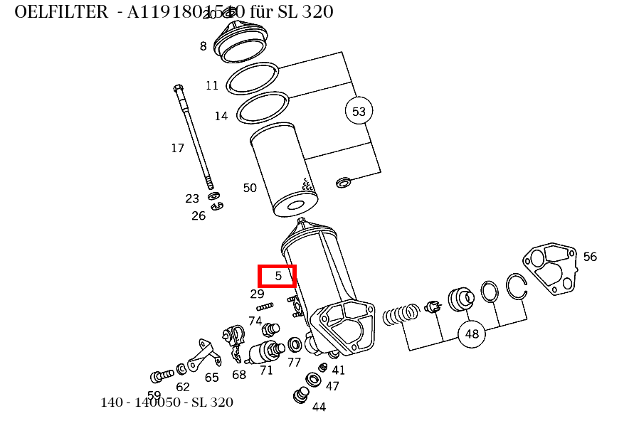Ölfilter SL 129, S 140, E 210 kaufen 