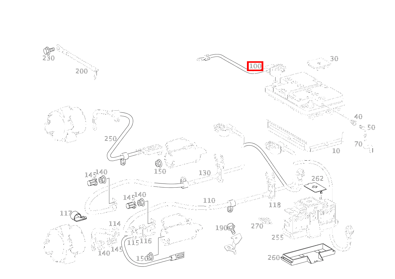 Batterieleitung C 320 Sportcoupé 203 Batterieleitung C 320 Sportcoupé 203