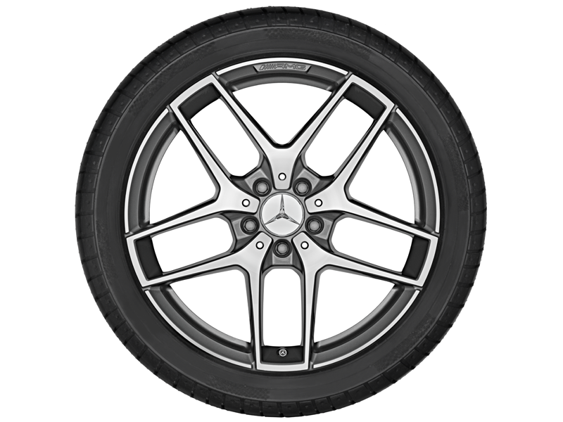 AMG 5-Doppelspeichen-Rad, 19 Zoll, 8 J x 19 ET 43,7, titangrau