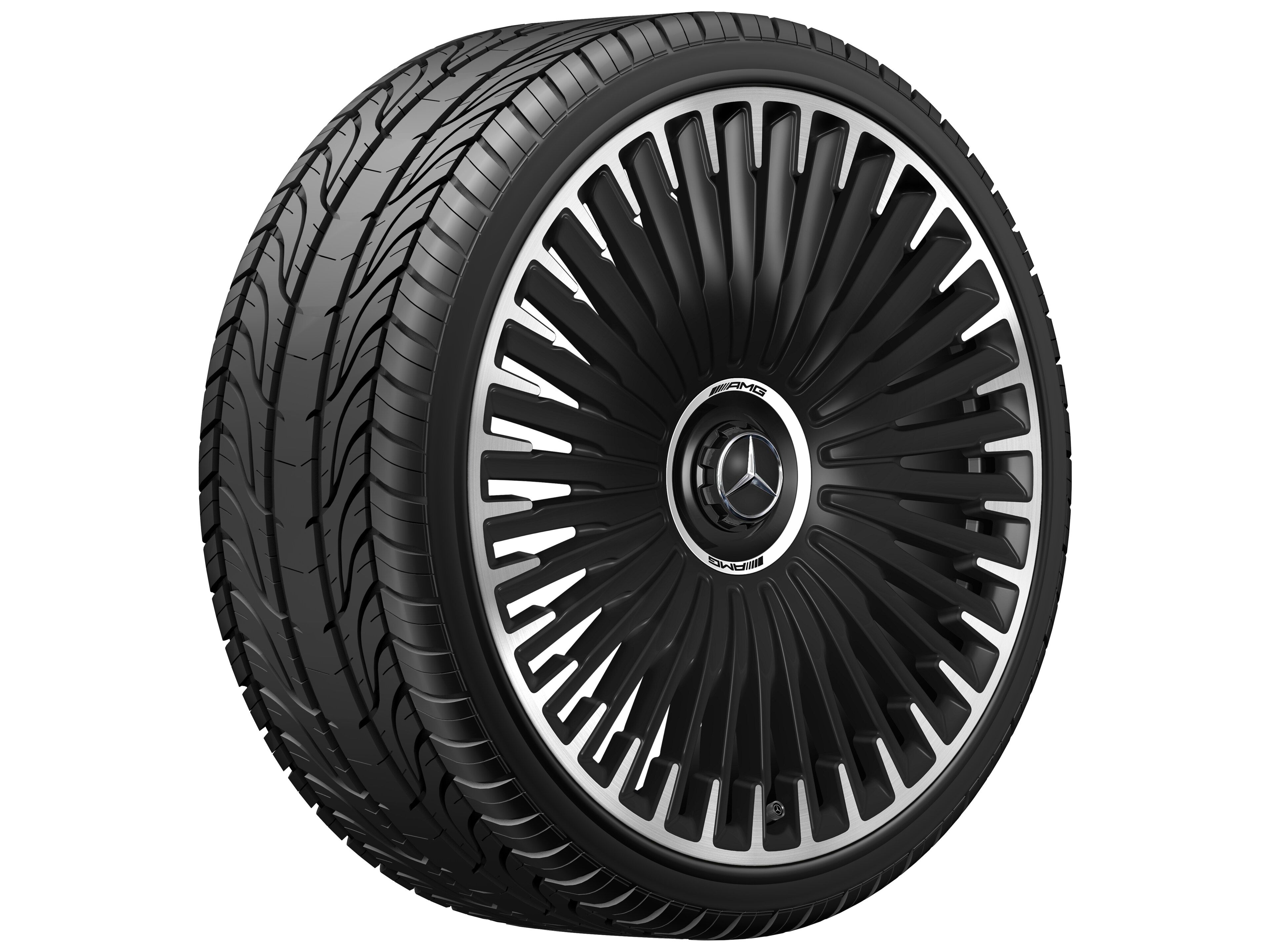 Mercedes-Benz -  AMG Vielspeichen-Rad, 21 Zoll, 9,5 J x 21 ET 52, schwarz matt