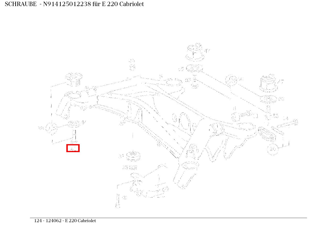 Schraube E 220 Cabriolet 124 Schraube E 220 Cabriolet 124