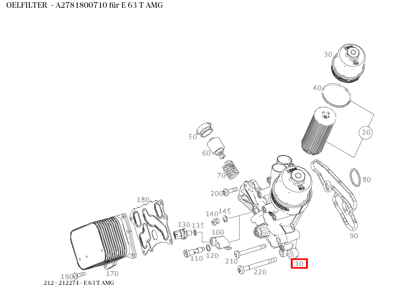 Ölfilter E 63 T AMG 212