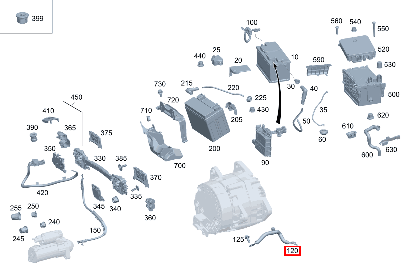 Masseband Vom Getriebe zur Karosserie für E-Klasse 213 kaufen 