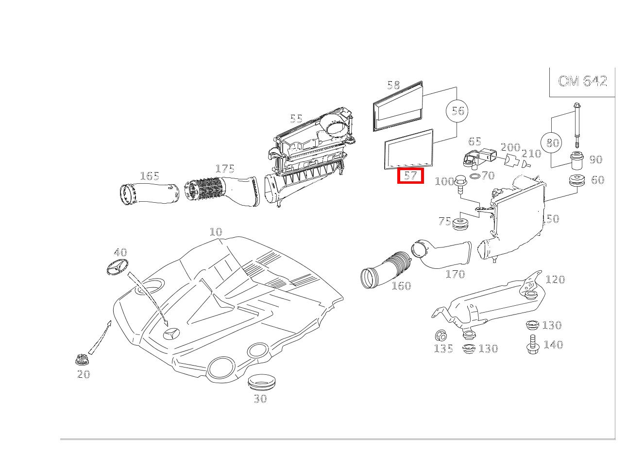 Luftfiltereinsatz Links ML 350 CDI 4MATIC BCA 164 Luftfiltereinsatz Links ML 350 CDI 4MATIC BCA 164