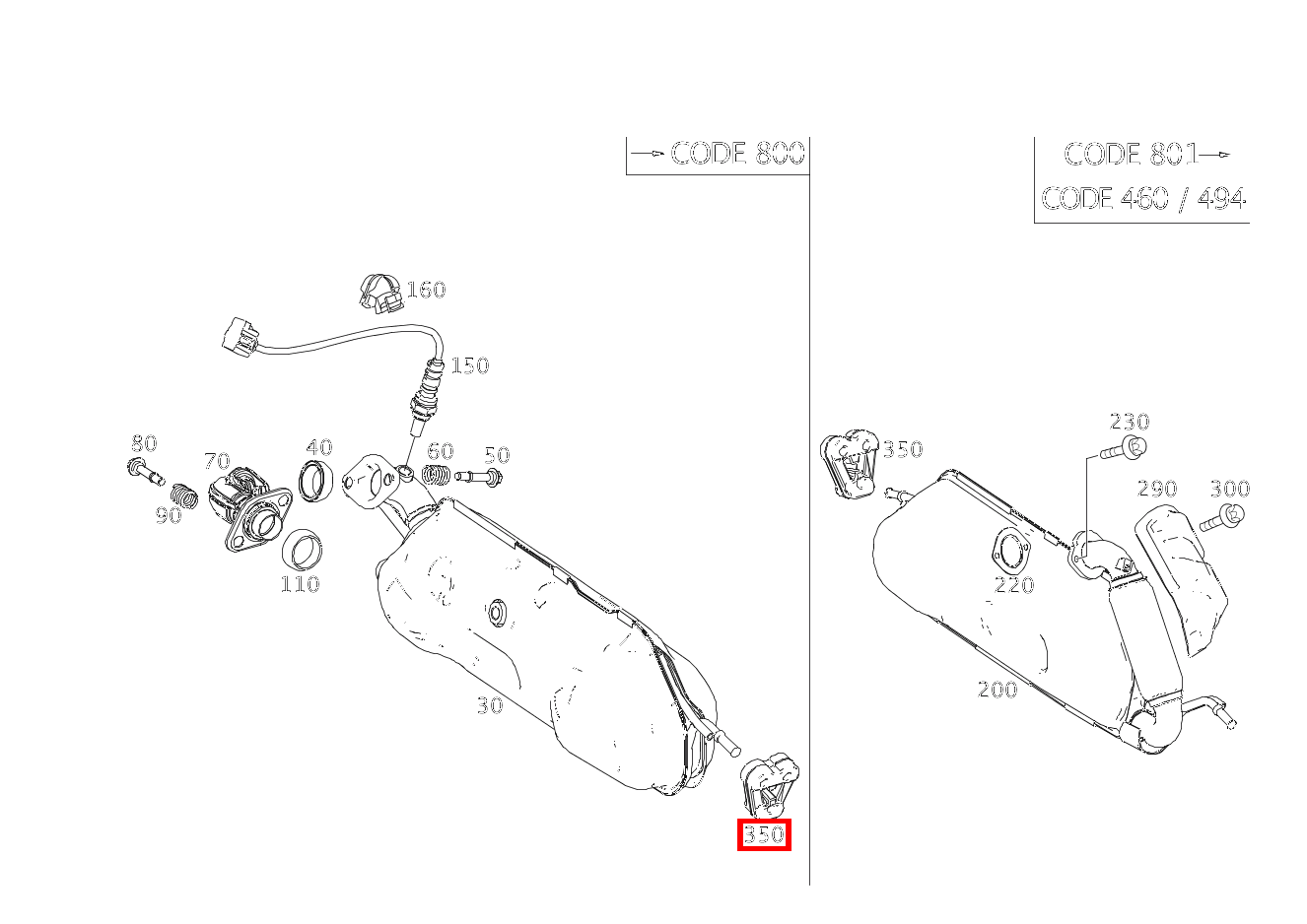 Aufhängering SCHALLDAEMPFER fortwo coupé mhd 52 kW 460