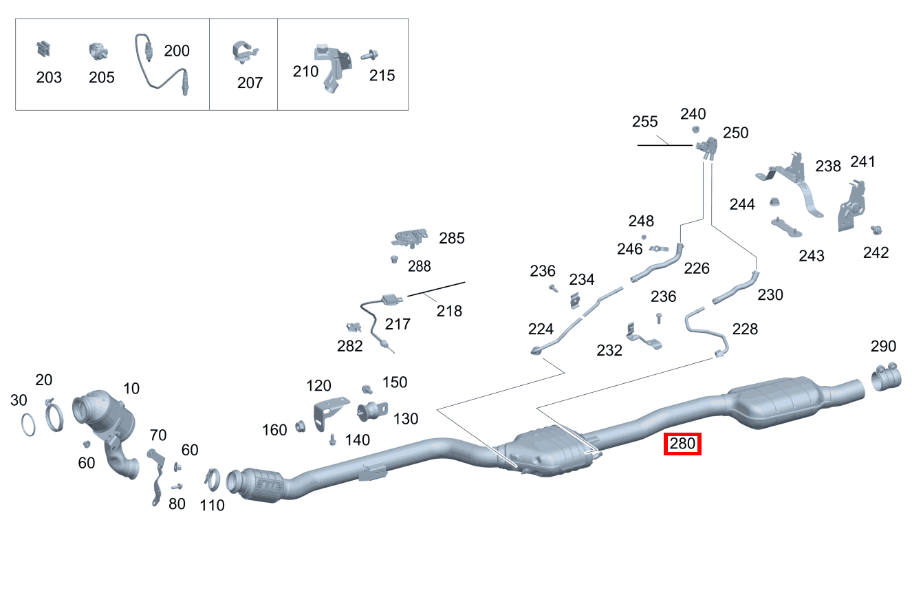 ABGASLEITUNG VORNE Vorne E 400 d Limousine 213 ABGASLEITUNG VORNE Vorne E 400 d Limousine 213