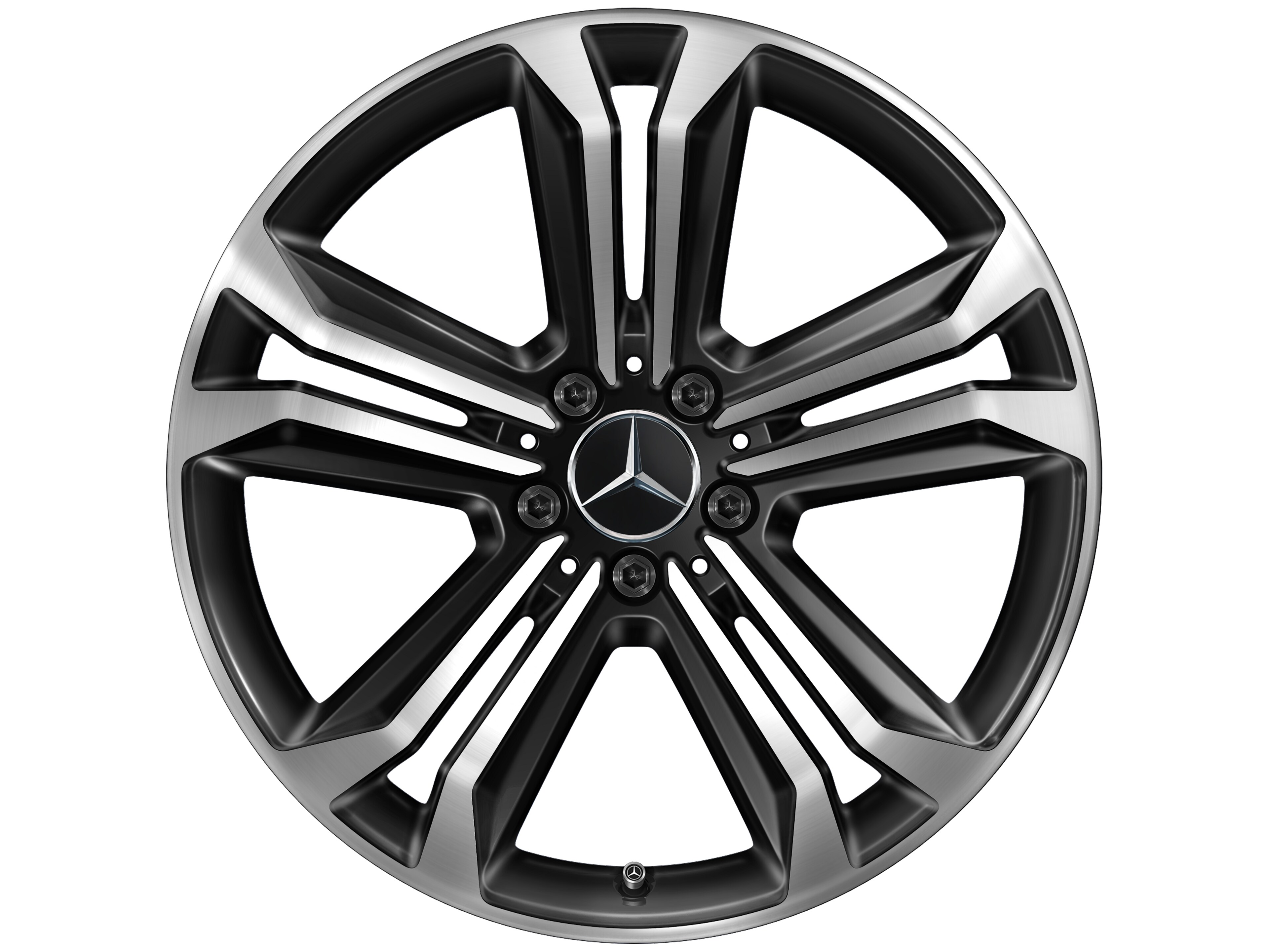 Mercedes-Benz - 5-Doppelspeichen-Rad, 48,3 cm (19 Zoll), glanzgedr 5-Doppelspeichen-Rad, 48,3 cm (19 Zoll), glanzgedr