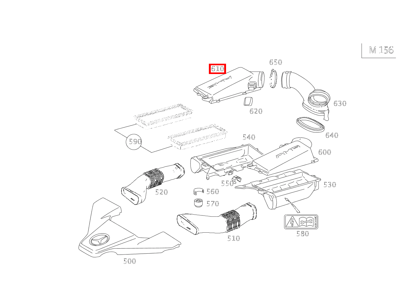 FILTERDECKEL RECHTS, MIT LUFTMASSENSENSOR R 63 AMG 4 MATIC 251