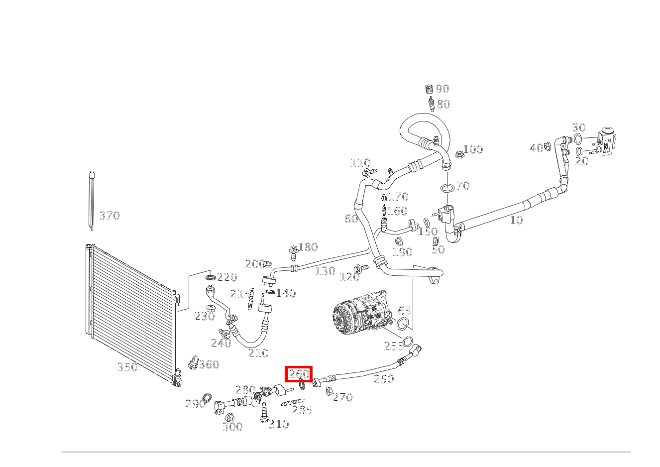 PROFILDICHTRING KAELTEMITTELLEITUNG Mercedes-AMG GT Roadster 190