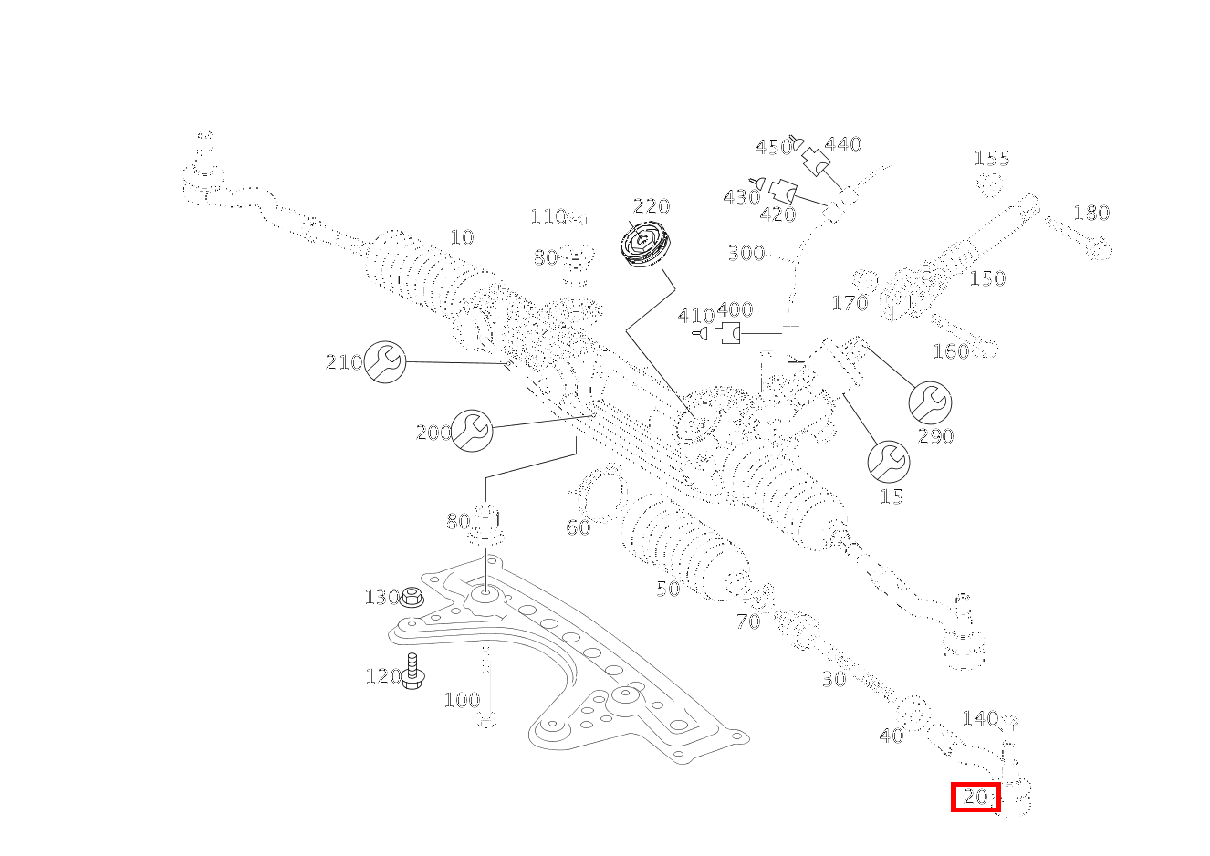 Spurstange Links außen CLS 55 AMG 219