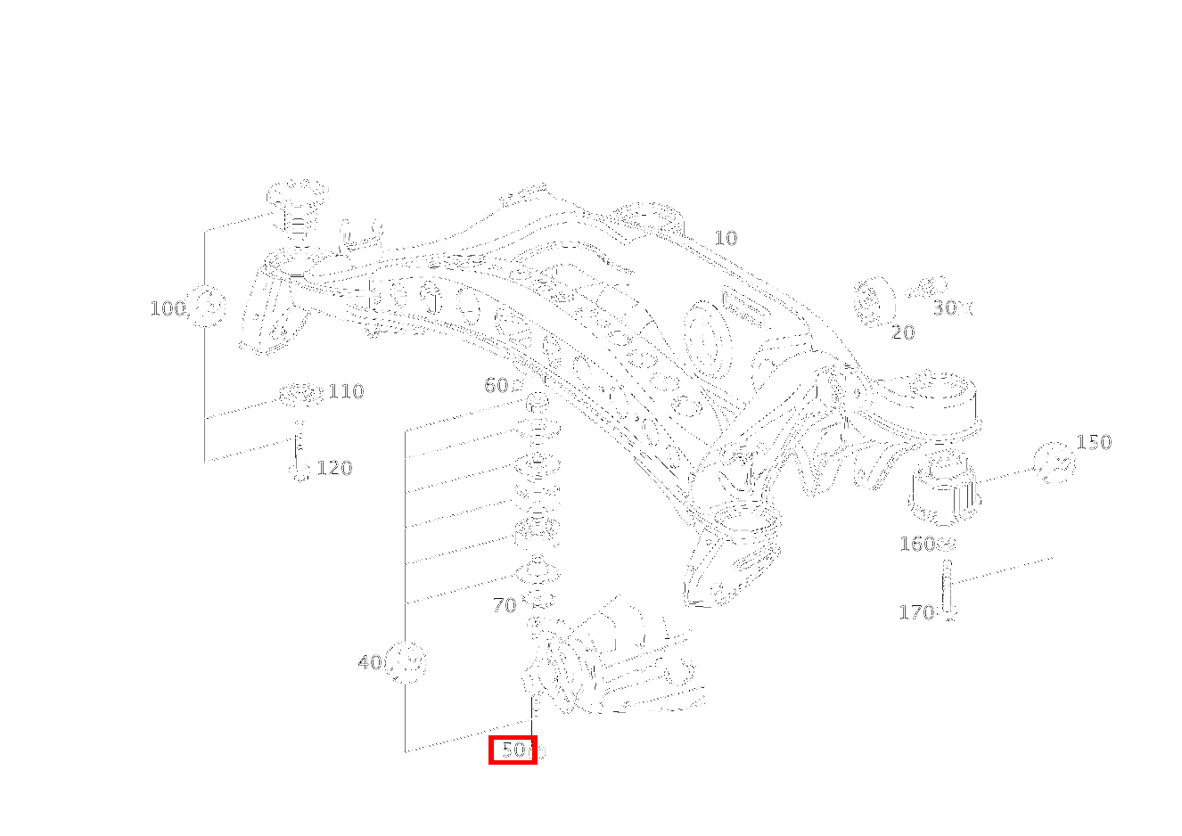 Zylinder-Schraube ACHSGEHAEUSE AN HINTERACHSTRAEGER E 250 D 210