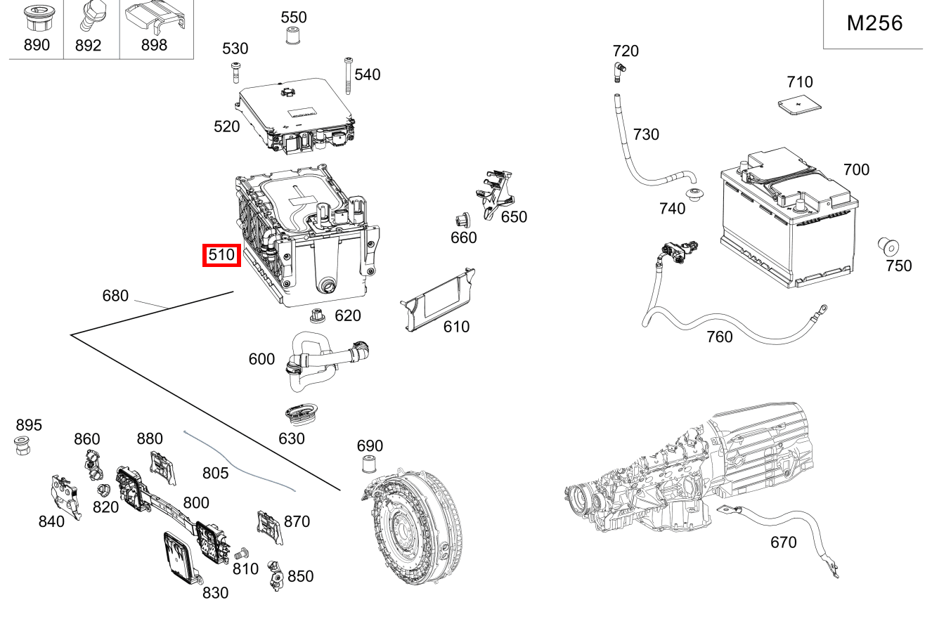 STARTERBATTERIE Starterbatterie, im Motorraum; 48V/20AH , , und