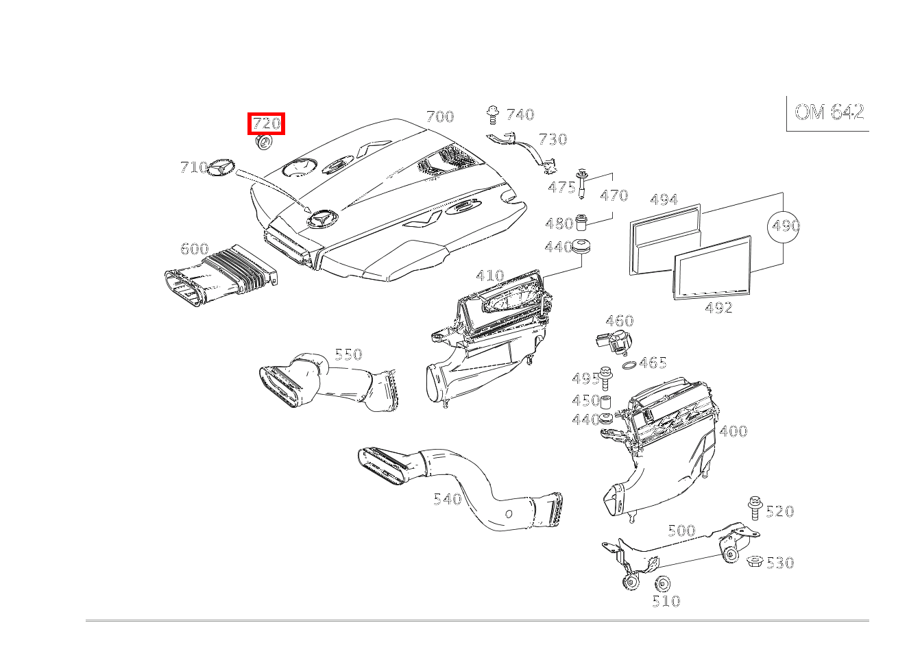 Elastomerlager AN ABDECKUNG EQC 400 4MATIC 293