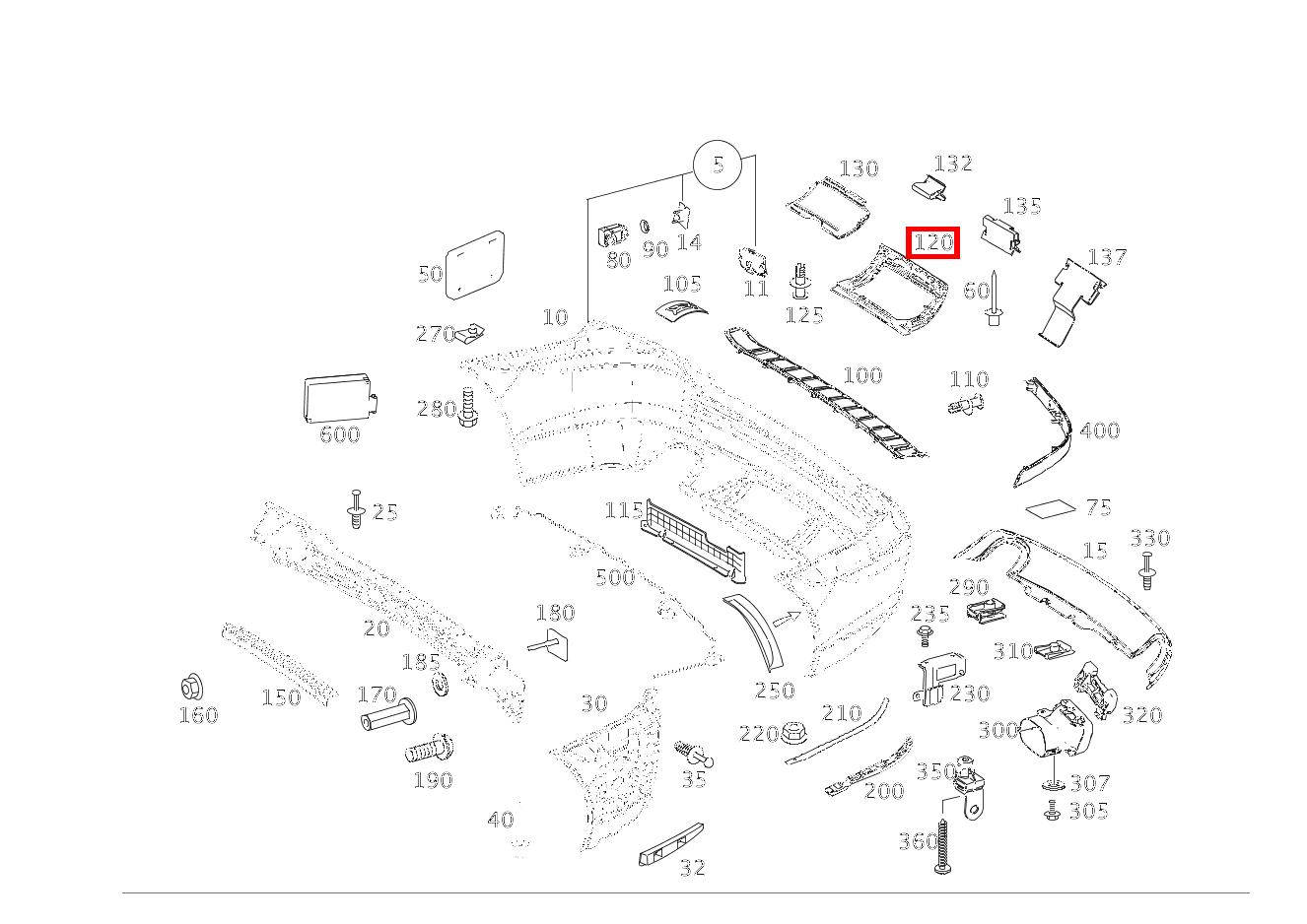 Rahmen AN VERKLEIDUNG STOSSFAENGER, NUR BEI ANHAENGEVORRICHTUNG R 63 AMG 4 MATIC 251 Rahmen AN VERKLEIDUNG STOSSFAENGER, NUR BEI ANHAENGEVORRICHTUNG R 63 AMG 4 MATIC 251