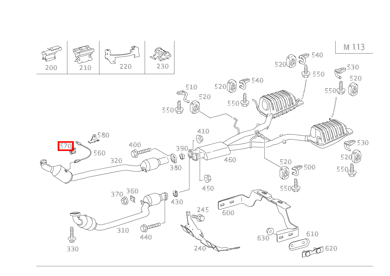 Schelle LAMDASONDENKABEL AN HALTER; 18.0X18.5 MM SLK 55 AMG Roadster 171