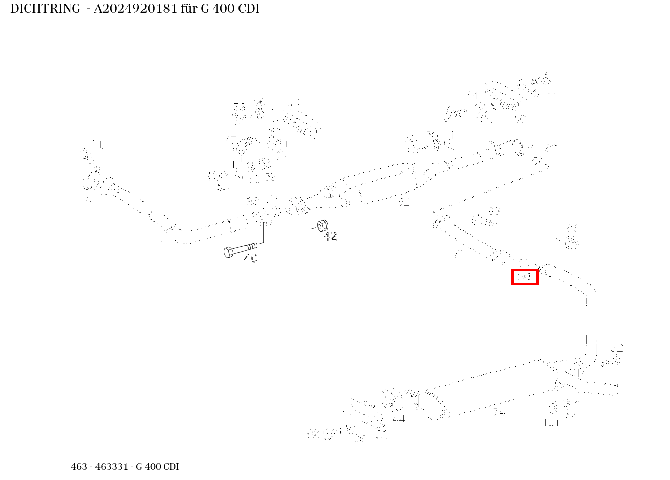 Dichtring G 400 CDI 463 Dichtring G 400 CDI 463