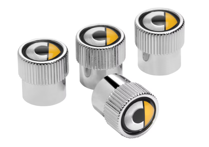 Ventilzierkappe, Set, 4-teilig, smart Kunststoff, chrom