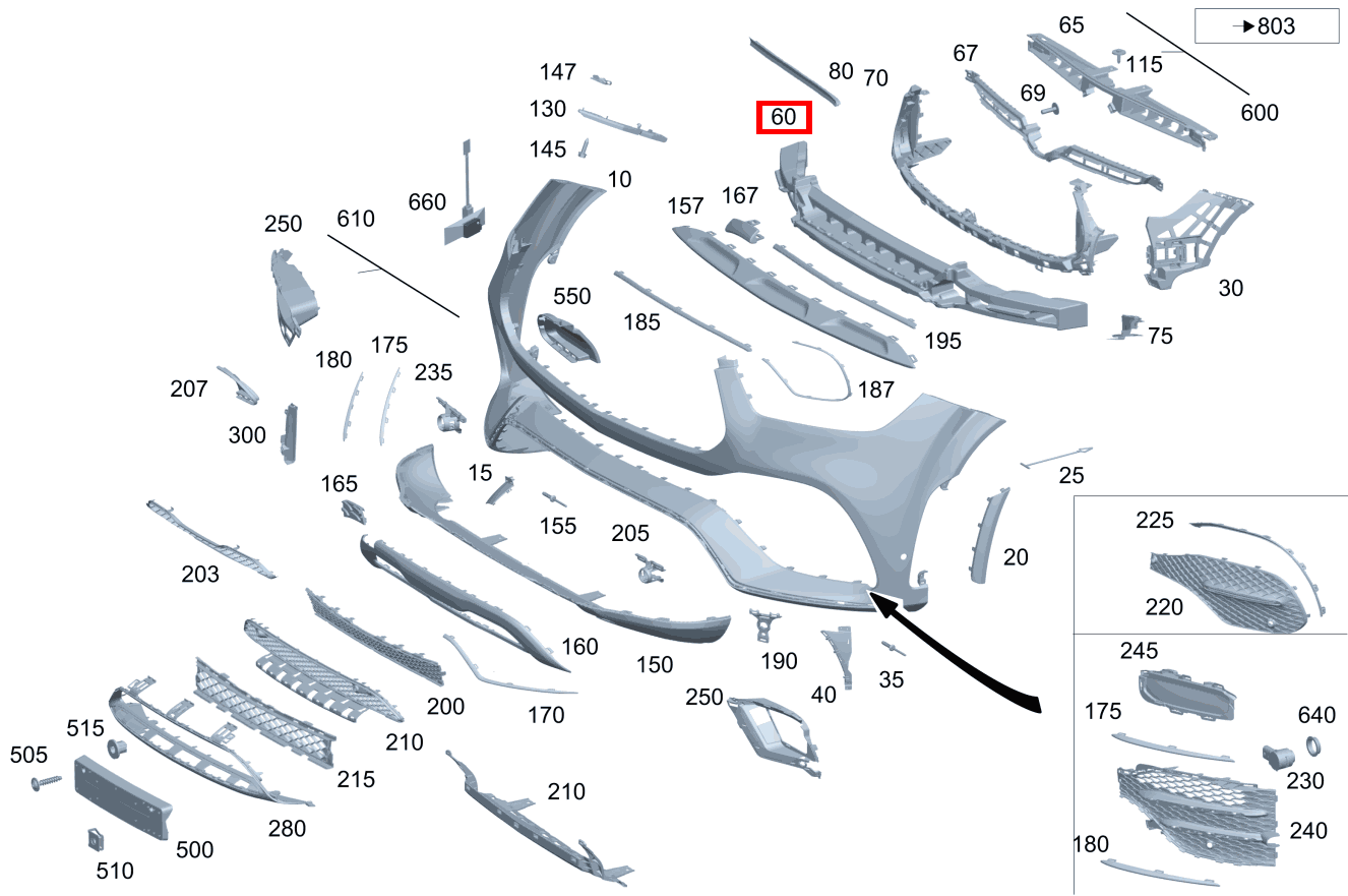 Pralldämpfer Mittig C 205, GLB 247, E 213 und weitere kaufen 