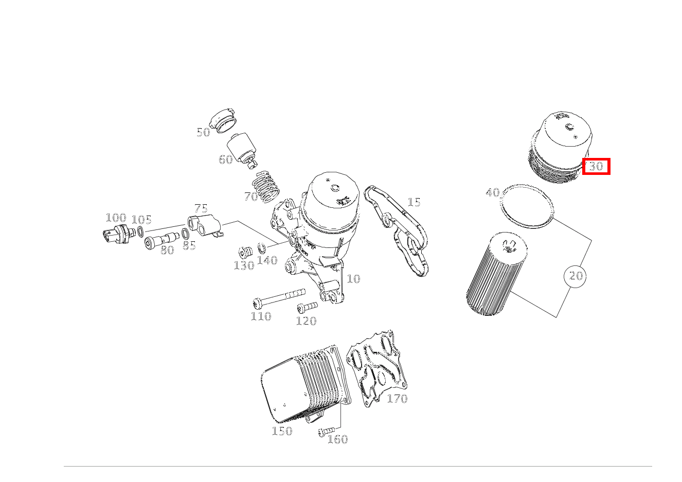 OELFILTER-GEHAEUSEDECKEL S 500 Cabriolet 217