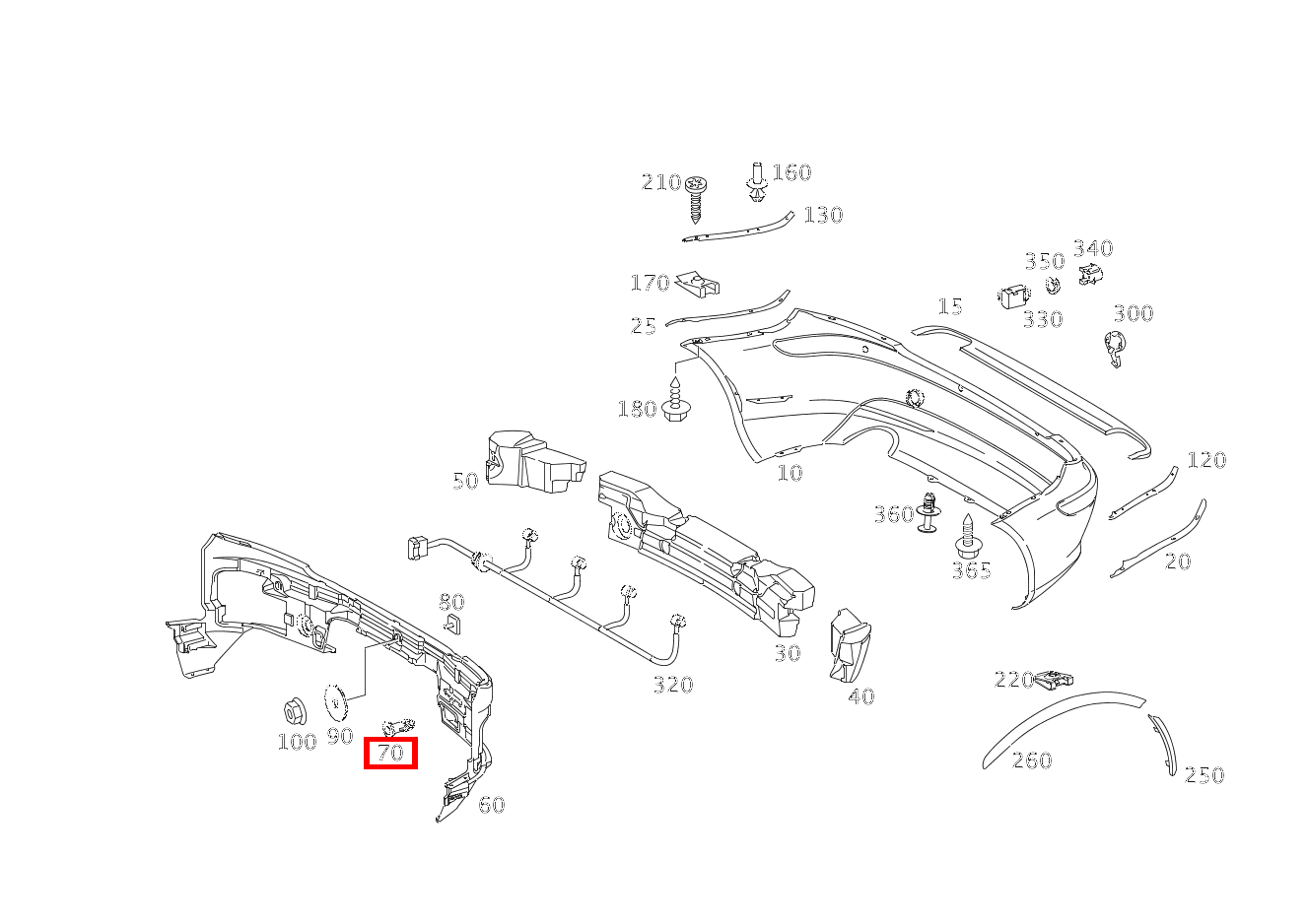 Spreizniet BEFESTIGUNG RAHMEN SLK 55 AMG Roadster 171 Spreizniet BEFESTIGUNG RAHMEN SLK 55 AMG Roadster 171