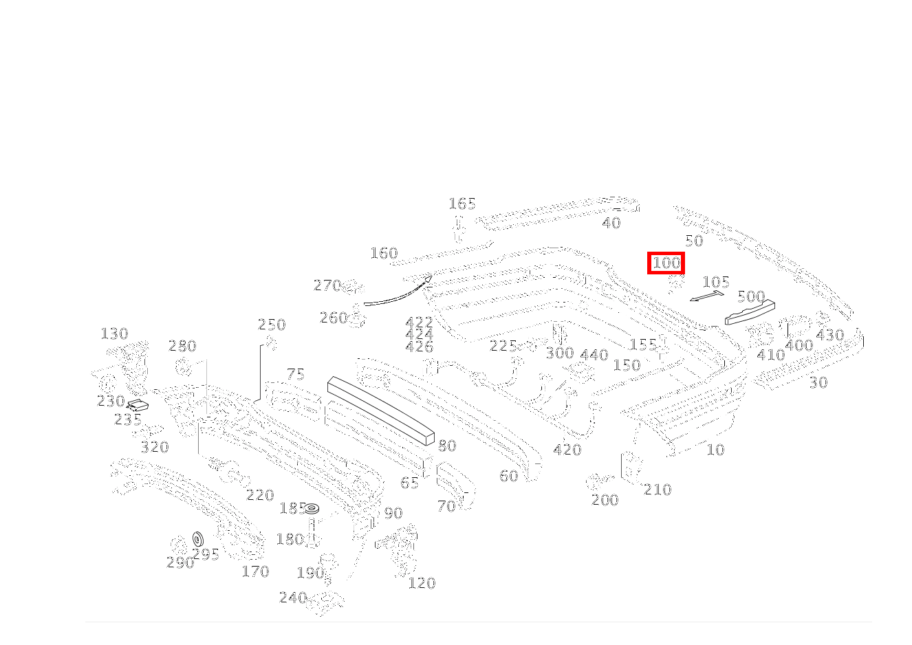 Klappe ABSCHLEPPHAKEN C 55 AMG Limousine 203 Klappe ABSCHLEPPHAKEN C 55 AMG Limousine 203