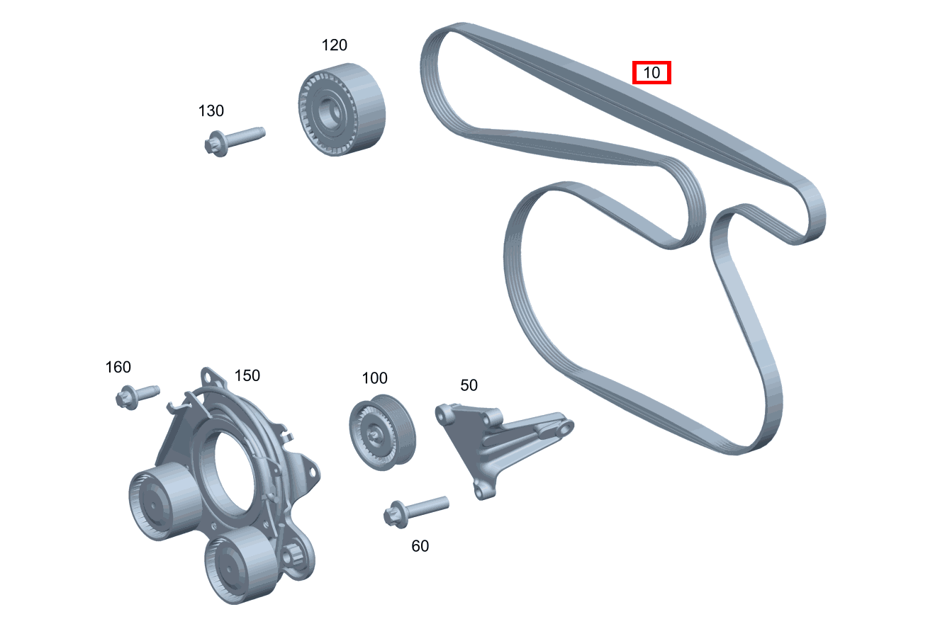 Keilrippenriemen 25.04X1196MM E 300 Cabriolet 238