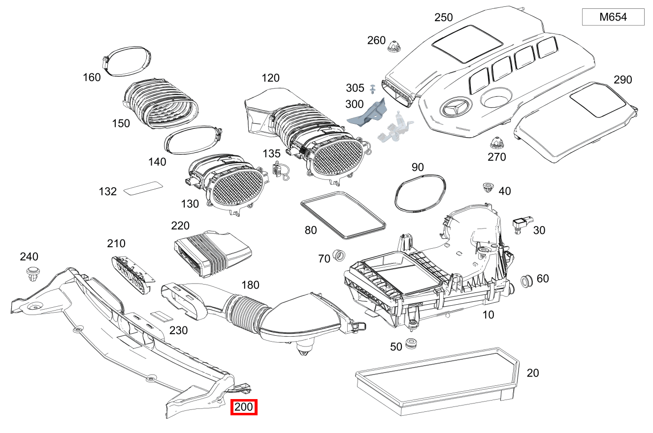 LUFTHUTZE Oben mit Luftkanal E 300 d 4MATIC T-Modell 213 LUFTHUTZE Oben mit Luftkanal E 300 d 4MATIC T-Modell 213