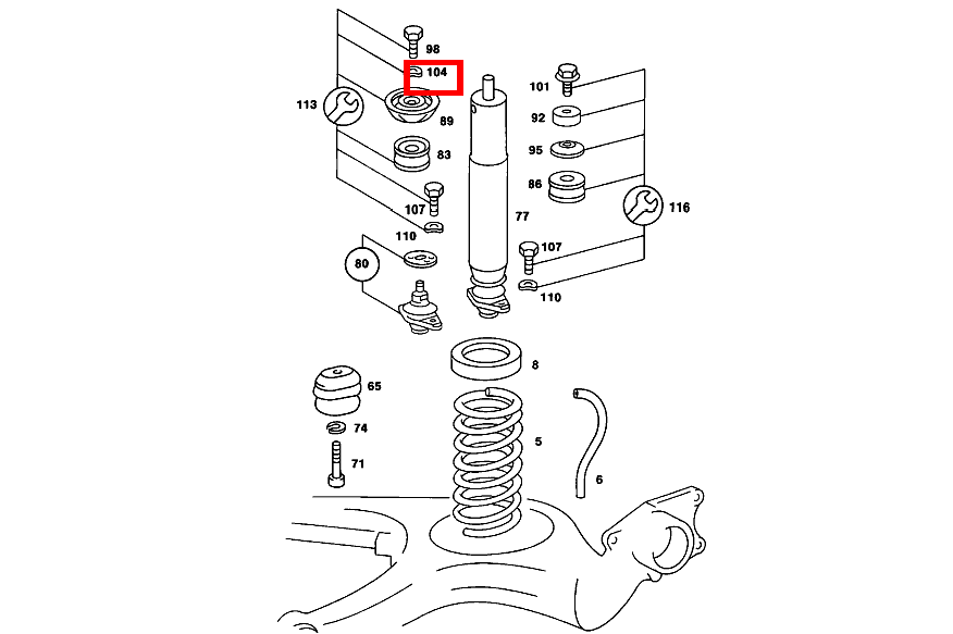 Federscheibe FEDERBEIN AN RAHMEN 280 TE 123 Federscheibe FEDERBEIN AN RAHMEN 280 TE 123