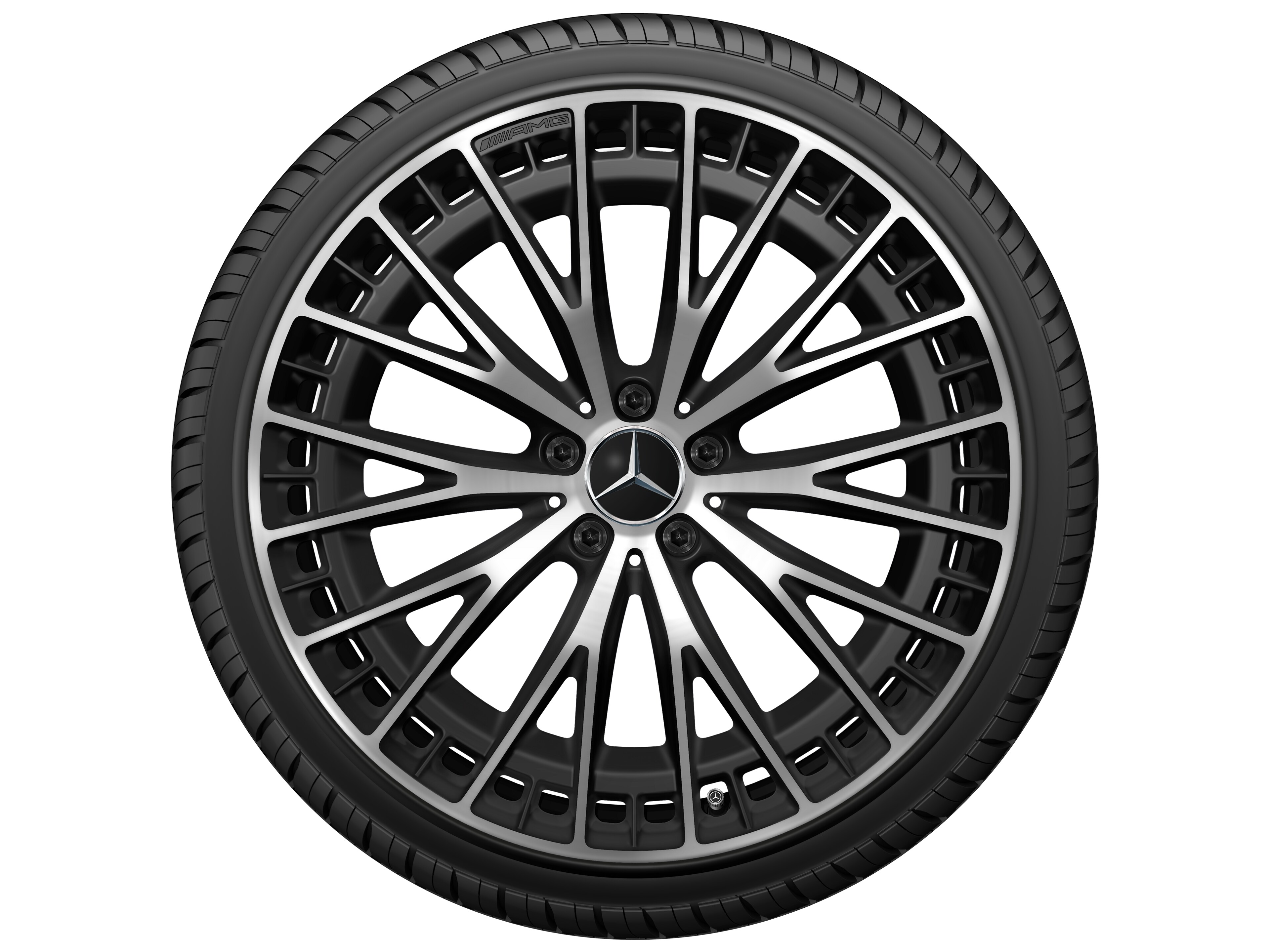 AMG Vielspeichen-Rad, 21 Zoll, 10,5 J x 21 ET 67, schwarz matt